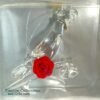 Silvestri Glass Clear Parrot with Rose Ornament 3 copy