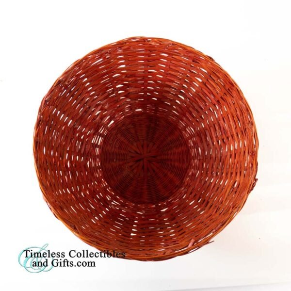 Small Red Brown Rattan Woven Basket 5