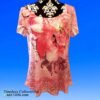 StyleCo Rose Floral Beaded Top Petite PXL 1