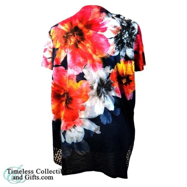 Time and True Multicolor Floral with Rhinestones Top Large 2