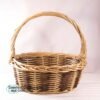 Two Tone Brown Woven Reed Basket 7