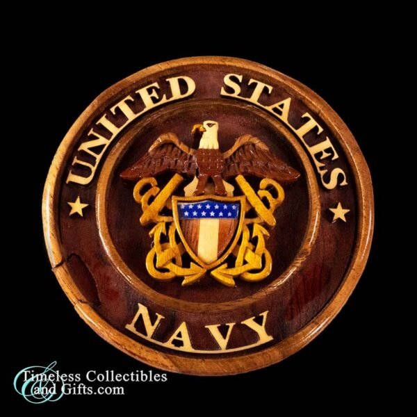 United States Navy Carved Wood Bowl 2 inPixio copy