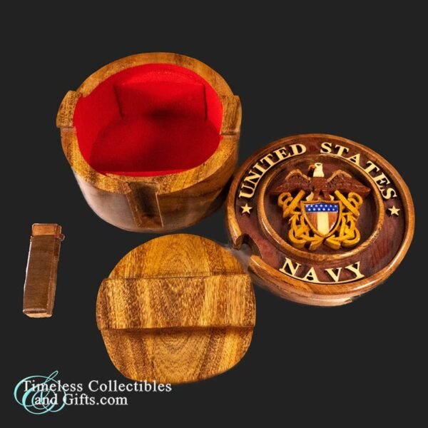 United States Navy Carved Wood Bowl 4 inPixio copy