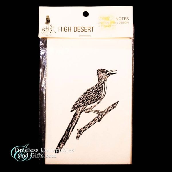 Vintage 1980s High Desert Note Card Stationary Greater Roadrunner 3