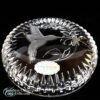 Vintage Covered Crystal Bowl with Etched Hummingbird and Flower 5
