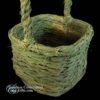 Vintage Dark Green Coil Rattan Wicker Basket 4