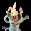 Vintage Norcross Easter Bunny in Watering Can 6