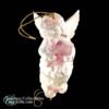 White Porcelain Angel with Pink Harp 3