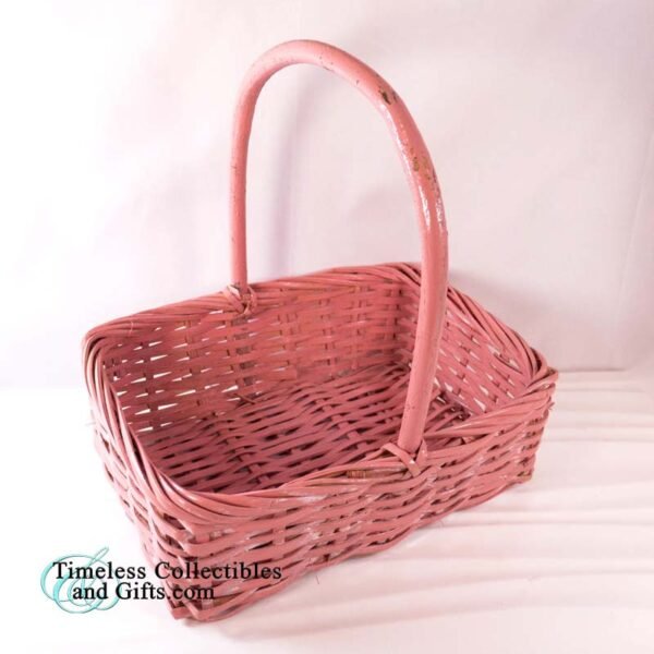 Whitewash Rose Handle Custom Basket 1