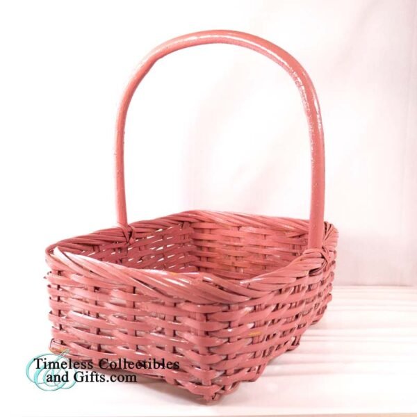 Whitewash Rose Handle Custom Basket 4