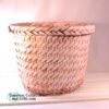 Whitewash Rose Natural Woven Wicker Basket 1