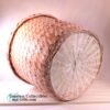 Whitewash Rose Natural Woven Wicker Basket 6