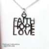1617 Faith Hope Love Sterling Silver Pendant 1