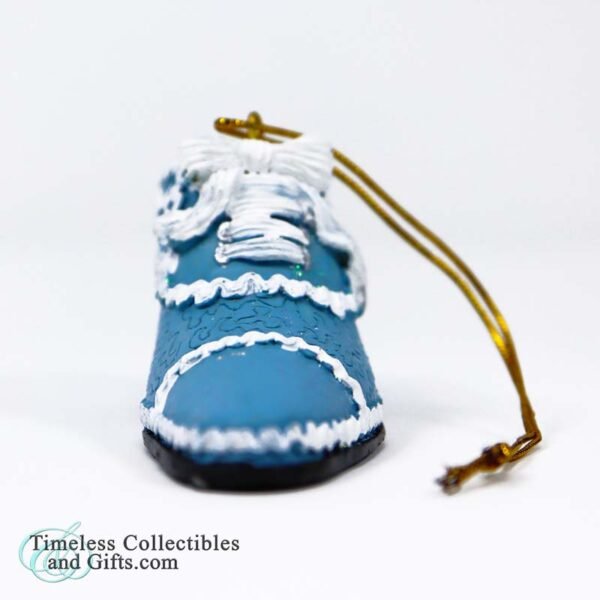 1619 Pacific Rim High Heel Blue White Glitter Shoe Ornament 5