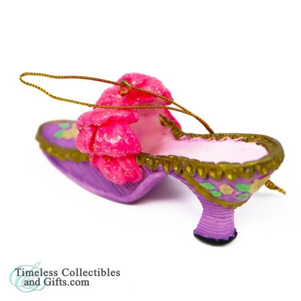 1621 Pacific Rim High Heel Pink Lavender Gold Shoe Ornament 9