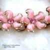 Mid century 1950s Pink Flower Bracelet 5