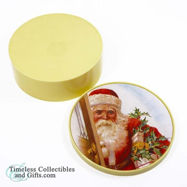 Round Santa Claus Trinket Box