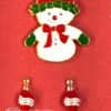 Snowman Pin and Earrings 1