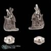 Sterling Silver Miniature Howling Coyote Pierced Earrings 4 copy