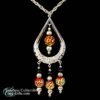 Tear Drop Necklace and Matching Earrings Glass Beads 3 copy