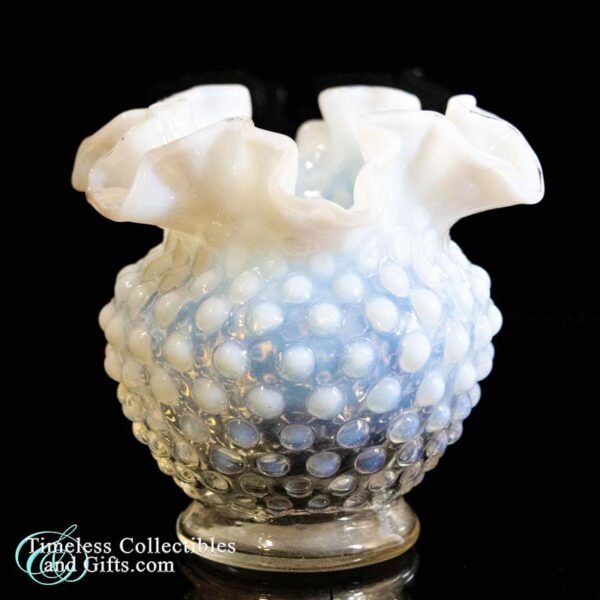 Victorian Floral Small White Knobbed Vase 3