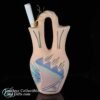 Wedding Vase 10.5in Blue Green Sand Color with Scroll 1a