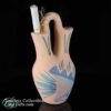 Wedding Vase 10.5in Blue Green Sand Color with Scroll 5a