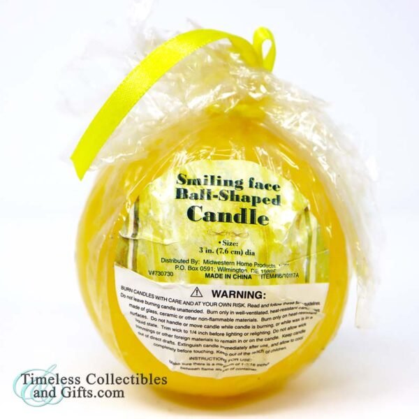 Yellow Smiling Face Ball Shaped Candle 5