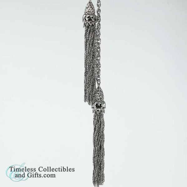 Vintage Metal Tassel Wrap Around Necklace 2