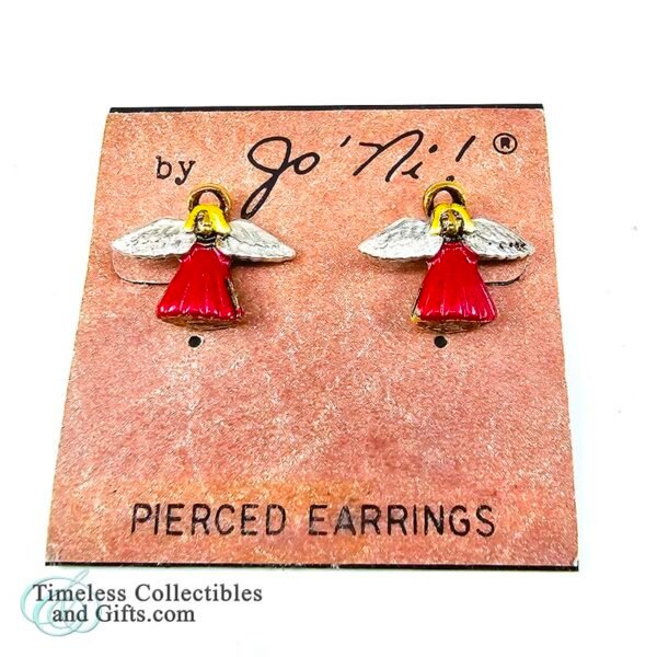 Angel Earrings White Wings Red Robe Jewelry 2
