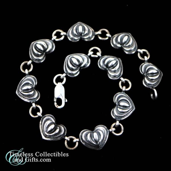 1970s Silver Hearts Bracelet 1