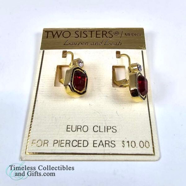 Vintage Earrings Two Sisters Medici Euro Clips 2
