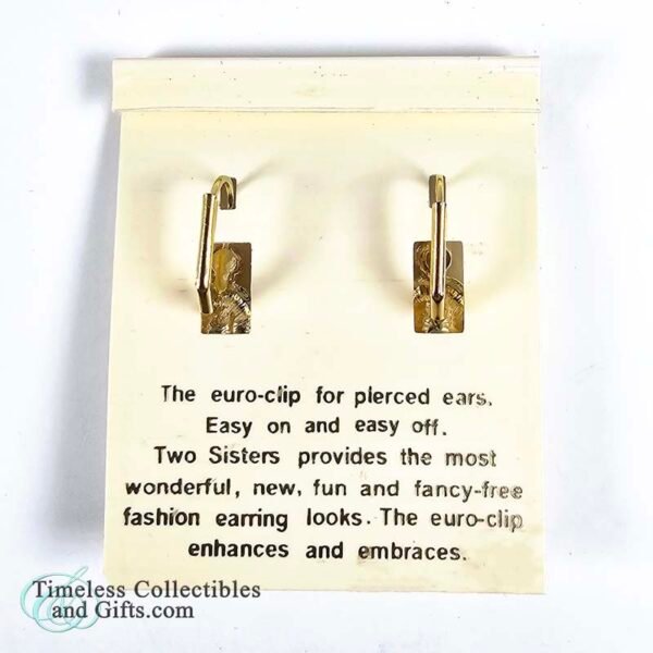Vintage Earrings Two Sisters Medici Euro Clips 4
